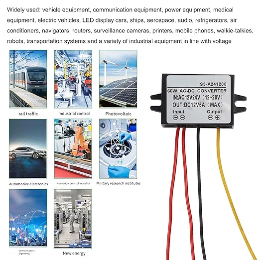 Voltage Regulator AC 12V to DC 12V Converter 5A Waterproof for Advertising Screens