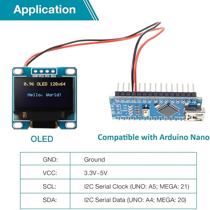 Weewooday 5 Pieces 0.96 Inch OLED Module 12864 128x64 Driver IIC I2C Serial Self-Luminous Display Board Compatible with Arduino/Raspberry PI(Blue and Yellow)