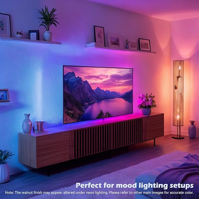 gaoyangjiaju Modern Walnut TV Console for 70 Inch Screen – Long 94.48” Media Unit with Grille Doors and Storage Cabinets, Great for Living Rooms & Bedrooms