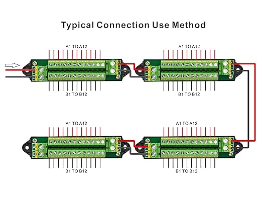 30Amp 300V 2x12 Position Terminal Block Distribution Module. OONO D-1659GP