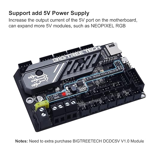 BIGTREETECH SKR Mini E3 V3.0 32 Bit Control Board Integrated TMC2209 UART Stepper Driver Supports Marlin/Klipper Compatible Ender 3/Ender 3 Pro/Ender 3 V2 Ender 5 3D Printer Motherboard