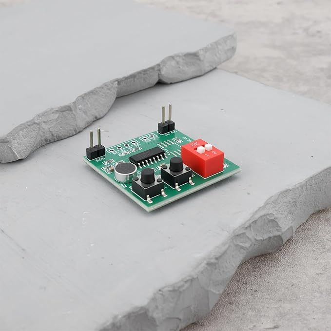Create idea 2Pcs 35s Recordable Voice Module DIY Sound Recording Chip with LED Indicator Supports External Flash Greeting Card Box Sound Player
