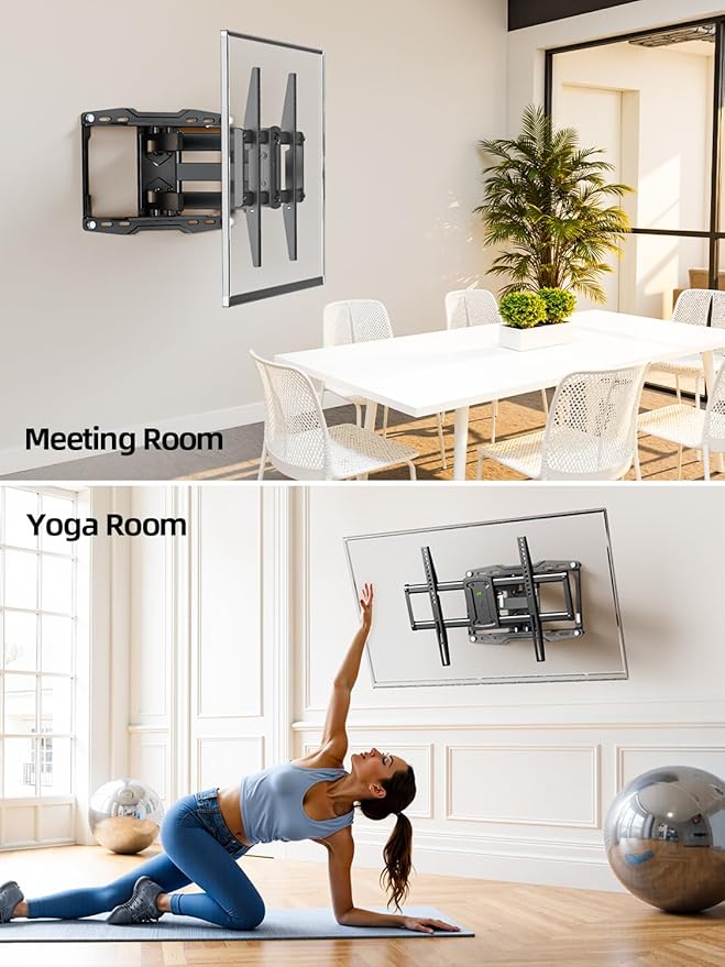 USX Mount Full Motion TV Wall Mount for 42-86 inch, TV Mount Swivel and Tilt,Wall Mount Bracket with Dual Articulating Arms Up to 132lbs, VESA 600x400mm, Max 16" Wood Studs, UL Listed XML019