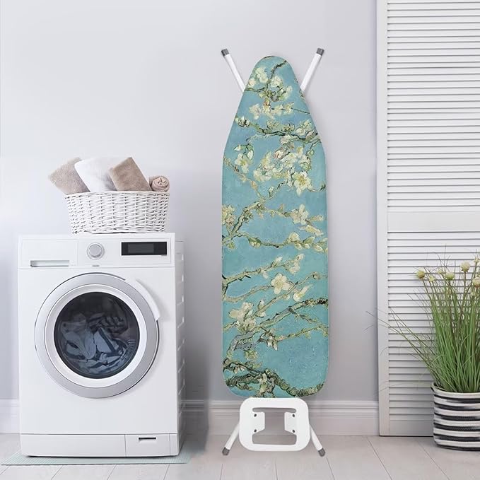 ZCFYGDX William Morris Prints Ironing Board Cover 3 Nylon Buckle Fastening Easy to Install Iron Decor Covers Standard with Elastic Edge Scorch Resistant Protective Covers for Iron Board 17x49 Inch