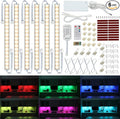 Kitchen Under Cabinet LED Light. RGBW. Color Change & Super Bright Cool White Light. Remote with Dimming. 6 LED Light Bars with Power Adapter, Extension Cable. Plug in. Easy to Install. RGB + 4000K.