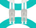 Fibergaga 75M(246ft) OM3 LC to LC Fiber Patch Cable,10GB/40GB Multimode Duplex 50/125µm 2.0mm Fiber Optic Jumper Cords Length Option: 0.5M(1.6ft)-100M(328ft)