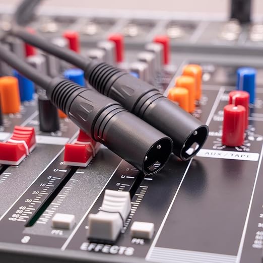 2 Pack XLR Y Splitter, 1.5FT XLR Female to Dual Male, Balanced Mic Audio Cables for Stereo Mic to L&R Audio