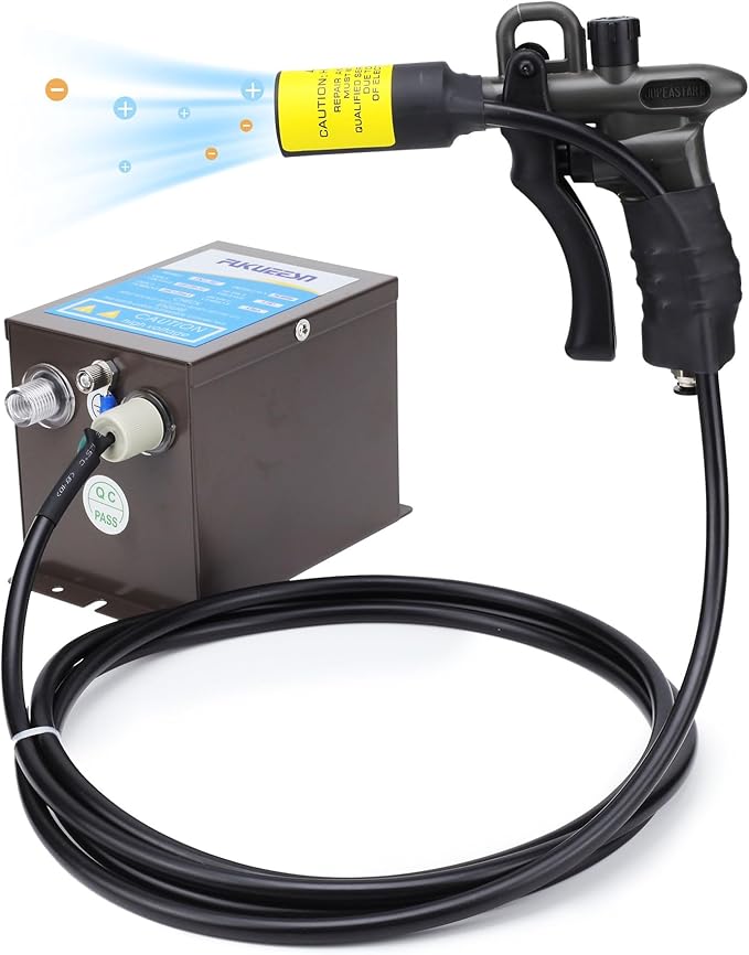 Fukueesn Anti Static Ionizing Air Gun 4.6KV upgrade Static Eliminator Anti Static Ionizer + High Voltage Generator with one Air gun