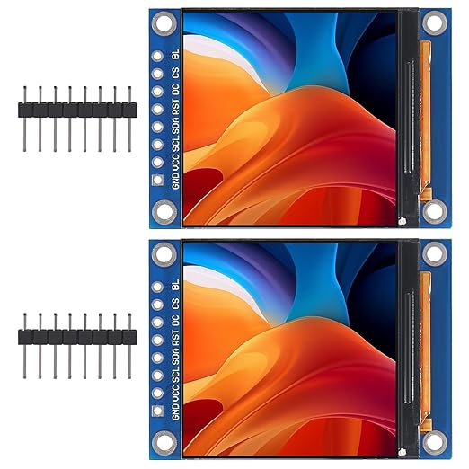 XIITIA 2pcs 1.54" SPI TFT LCD Display Module 240x240 RGB LCD Screen 3.3V ST7789 Drive SPI Interface 8pin Full Color for Arduino DIY