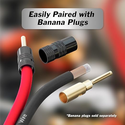 InstallGear 14 Gauge Speaker Wire - Red/Black 100ft Speaker Wire for Car, Home Theater, Stereo, Radio, Surround Sound Systems - 14 Gauge 100 ft - Durable