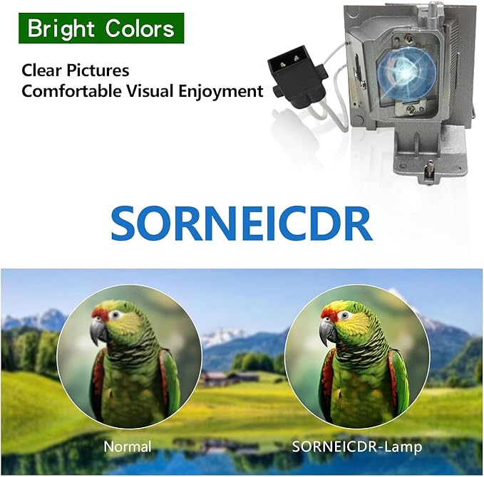 SORNEICDR BL-FU195A/BL-FU195C/SP.72G01GC01 Replacement Projector Lamp Bulb Compatible with OPTOMA HD142X HD27 EH345 H183X S341 S340 W331 TW342 Projectors, with Housing