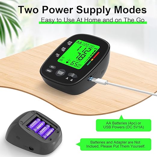 Blood Pressure Monitor Upper Arm: Automatic Blood Pressure Monitors for Home Use - Electric BP Machines Large Cuff 8.7"-16.5" Adjustable - LCD Digital Display 2 Users 99 Sets Memory