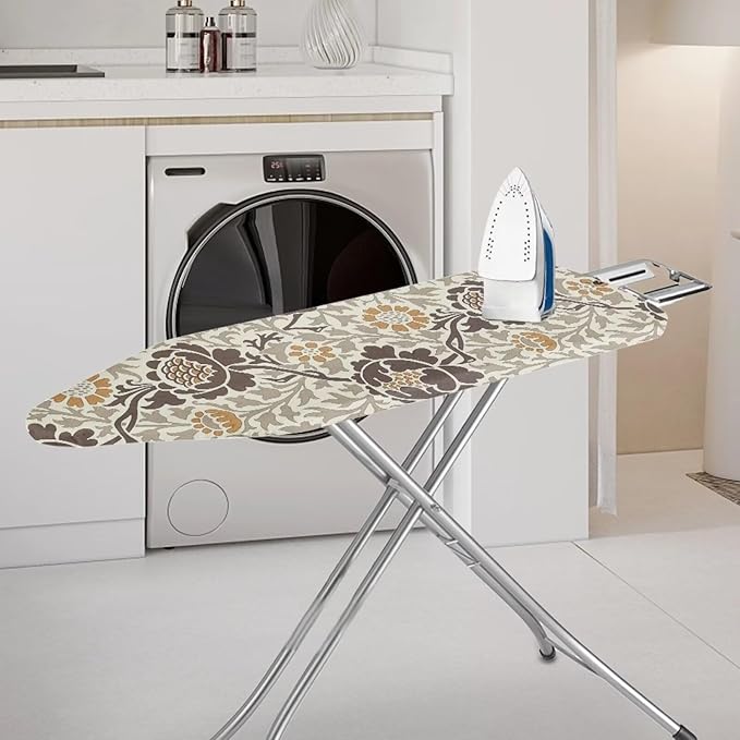 ZCFYGDX Elastic Ironing Board Covers Standard Size, William Morris Prints Ironing Board Straps/Cover and Fastener 15x54 Inch, Strongly Breathable and Doesn't Retain Moisture, Easy Installation