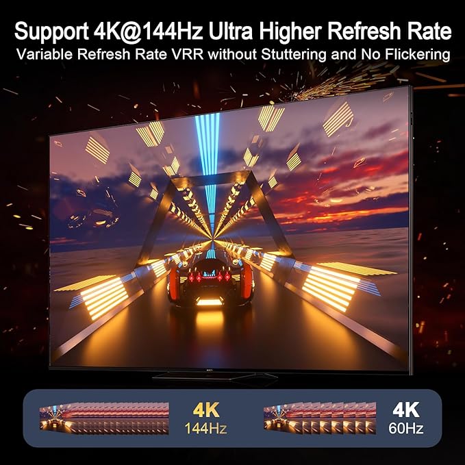 4K@120Hz HDMI 2.1 Switch 2 in 1 Out with Audio Extractor VRR ALLM HDCP2.3 ARC eARC HDR CEC SPDlF Optical Audio Out D-o-l-b-y Digital EDID for PS5 Xbox NVIDIA AMD