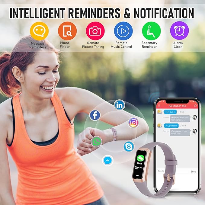 Fitness Tracker with 24/7 Heart Rate Blood Oxygen Sleep Monitor, 1.1" AMOLED Touch Screen Activity Tracker Smart Watches, IP68 Waterproof Step Counter Pedometer for Women Men