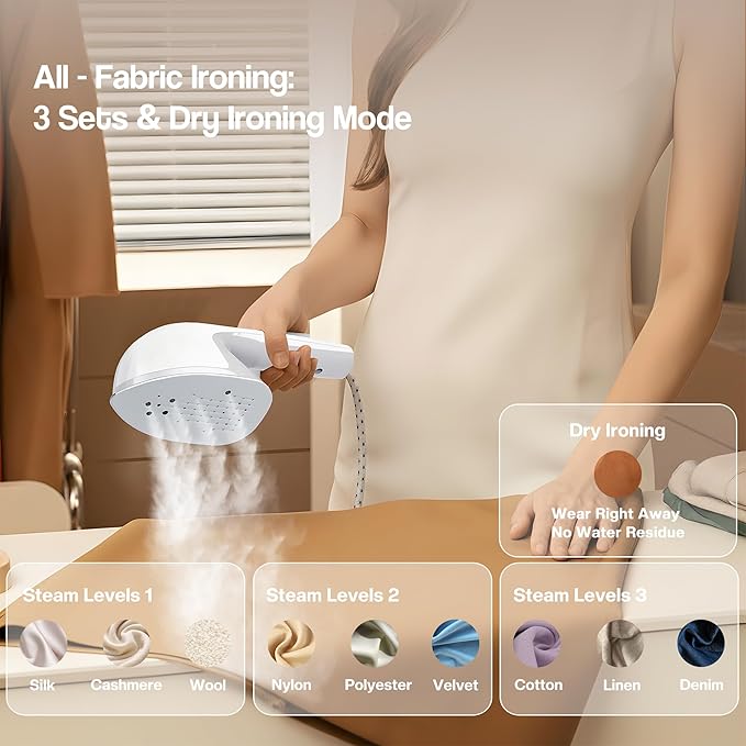 Cobuy Standing Garment Steamer with Dry Ironing, 2000W Powerful Steamer for Clothes with with Flat & Slant & Hanging Iron Options,3 Steam Modes, 25s Fast Heat-Up, Self-Cleaning, 2.2L Water Tank