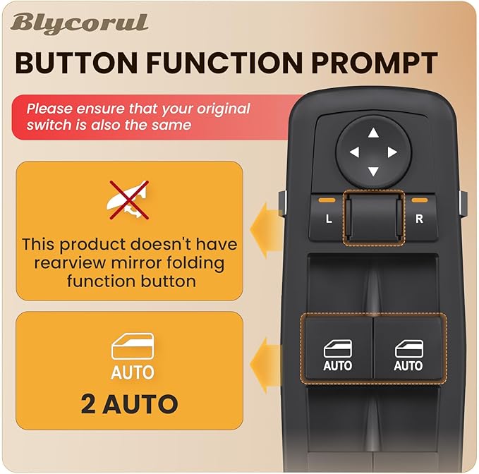 Blycorul Master Power Window Switch Driver Side Compatible with 2009 2010 2011 2012 Dodge Ram 1500/2500/3500 Quad & Crew Cab Pickup-9 Pins+3 Pins Replaces OEM 4602863AD,4602863AB,4602863AC