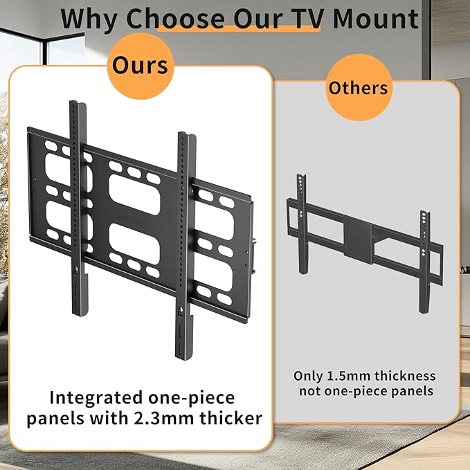 unho Heavy TV Wall Mount for 55 65 75 85 86 95 98 100 Inch TVs up to 264 lbs, Wall Mount tv Bracket Full Motion Max VESA 800 x 600mm,LED LCD Flat Panel Universal tv Mount Stand