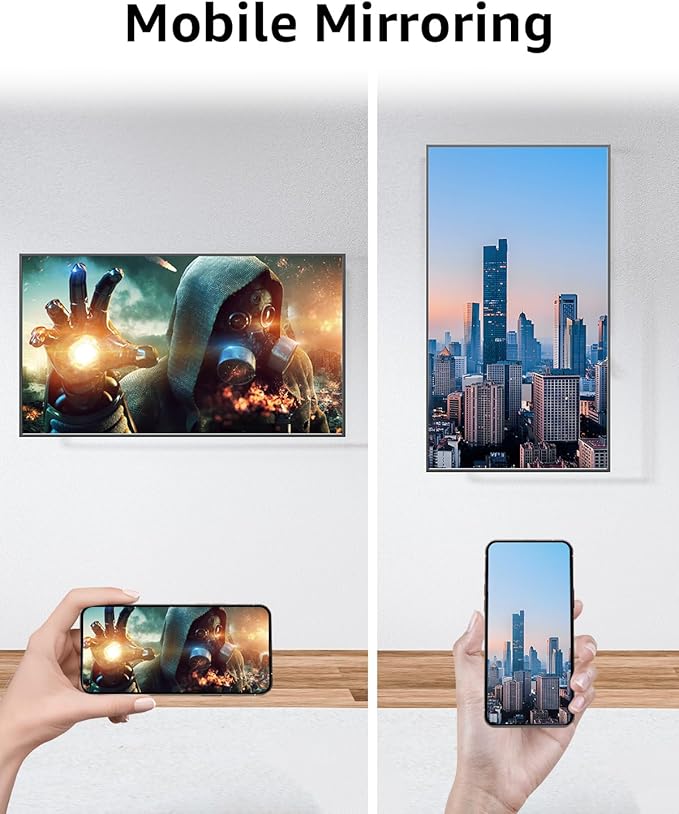 MOUNTUP Ultra Slim TV Wall Mount for Samsung The Frame/Neo QLED 8K/4K TVs, Low Profile TV Mount, Rotating 90 Degree Landscape to Portrait, Wall Mount Max VESA 400x400mm Hold up to 88 lbs MU0089