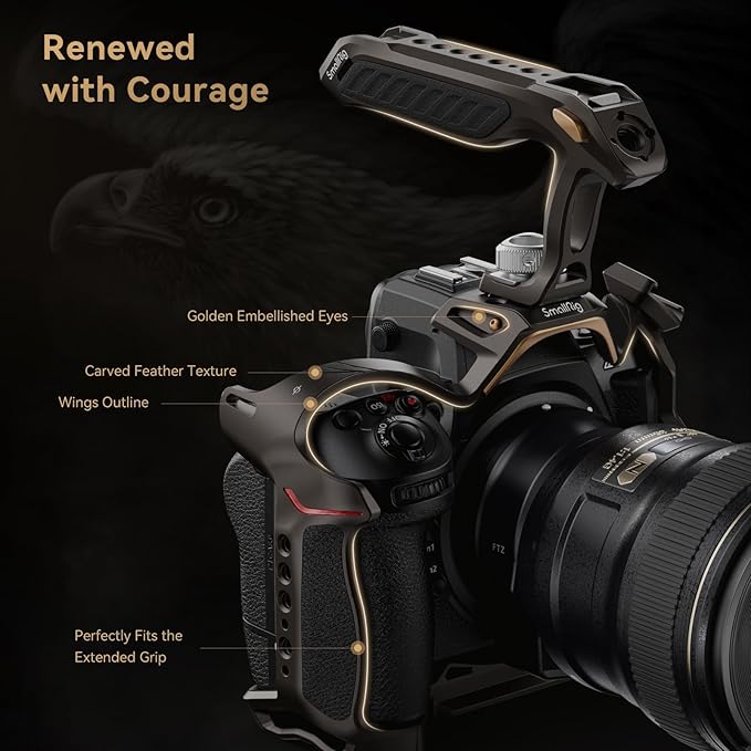 SmallRig Night Eagle Z8 Camera Cage Kit for Nikon Z 8, Aluminum Alloy Full Camera Cage, with Quick Release Plate for Arca-Swiss and Cold Shoe Mount for Microphone and Light - 4317