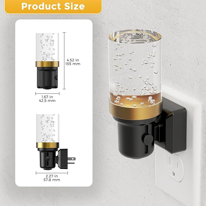 L LOHAS LED Night Light, 2 Pack Dimmable Night Lights Plug into Wall, Automatic Night Lights Plug in with Auto Light Sensor, Adjustable Brightness 5000K LED Night Light, for Bedroom Hallway Home