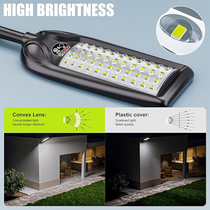 Solar Street Lights Outdoor Waterproof ,30000LM Dusk to Dawn Solar Lights with Motion Sensor and Remote Control Solar Powered LED Flood Light Outside for Parking Lot, Security, Garden, Garages 4 Pack