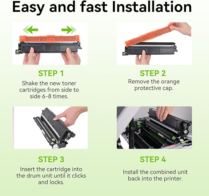 swiss toner Compatible TN229XL TN229 Toner Cartridges 5 Pack Replacement for Brother MFC-L3720CDW MFC-L3780CDW HL-L3280CDW HL-L3220CDW HL-L3300CDW Printer, BK/BK/C/M/Y