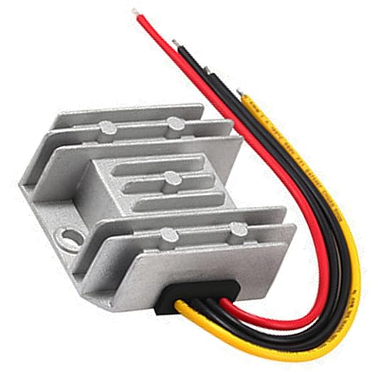 MGGi DC/DC Voltage Reducer Converter Regulator 12V 24V Step Down to 5V 3A 15W, Converter Regulator Power Supply Module Buck Transformer for Golf Cart Forklifts Car Vehicle, Aluminum