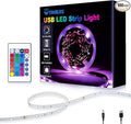 Timelux TV LED Backlights, 10ft LED Strip Lights Behind TV USB Operated Color Changing for 46-65 Inch TV RGB 5050 LED Tape Lights with IR Remote Controller and Dimmable