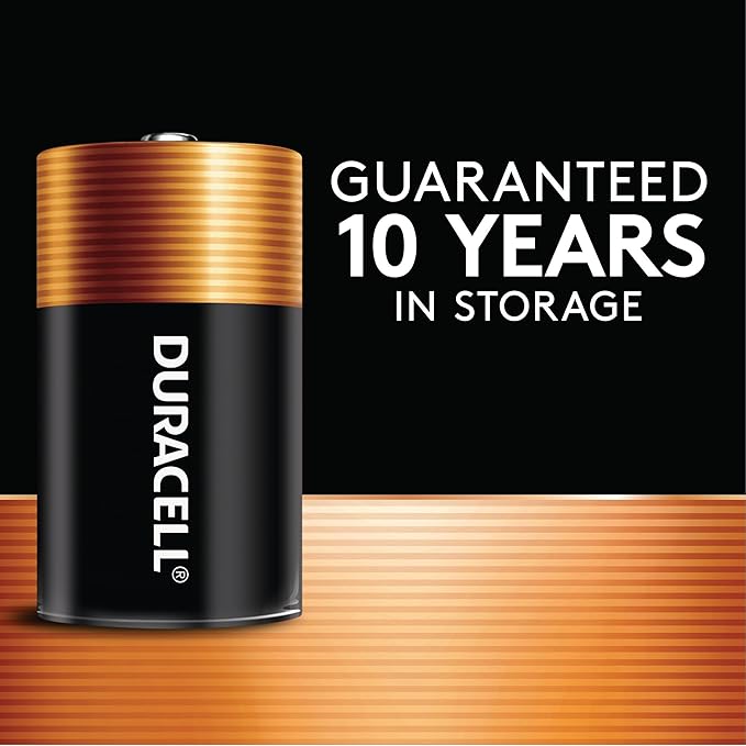 Duracell Coppertop C Batteries, 10 Count (Pack of 1), C Battery with Long-lasting Power, All-Purpose Alkaline Battery for Household and Office Devices