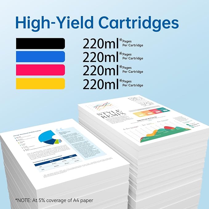 FILLINK ESL4 Ink cartridges 220ml Compatible for Roland Eco-Sol MAX2 MAX 2 ESL4 Ink Cartridge for RF-640 VS-300i VS-540i VS-640i XF-640 XR-640 Printer (1BK,1C,1M,1Y-4pk 220ml)