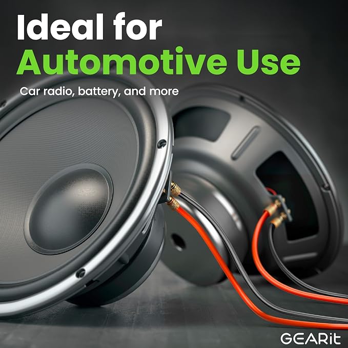 GEARit 18 Gauge Wire - 500ft Black/Red - 2 Conductor CCA for Car Audio, Speaker, Trailer, Electrical - 500ft Total 18ga awg