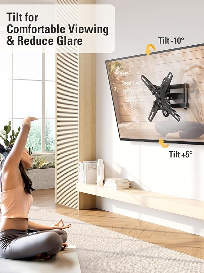 Mounting Dream UL Listed TV Mount Swivel and Tilt for Most 13-42 Inch TVs, Full Motion TV Wall Mount Bracket with Articulating Arm, Max VESA 200x200mm, Loading 50 lbs, MD2465