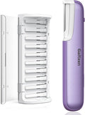 Galtxen Dermaplaning Tool for Women - Facial Exfoliation & Peach Fuzz Hair Removal with Rechargeable Sonic Edge Technology, 10 Refill Blades
