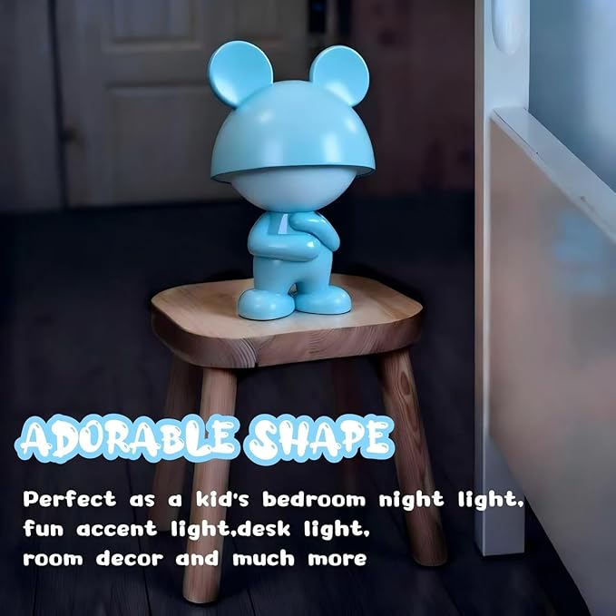 ShonlPin Night Light for Kids,Rechargeable Table Lamp,Touch Lamps for Nightstand,Dimmable,Breastfeeding,Nursery,Sleep Aid,Bluey Cute Decor Gifts Stuff for Baby Toddler Boys Girls Christmas Birthday