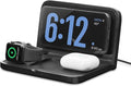 iHome Alarm Clock with Wireless Charging, Digital Alarm Clock for Bedroom Includes Wireless Charger for iPhone, AirPods, and Apple Watch (iWW7)
