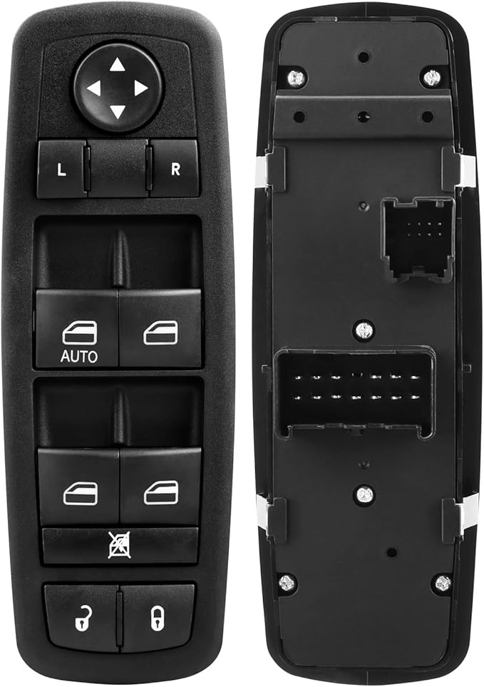 A-NAFTULY Driver Side Master Power Window Switch Replacement fits for Jeep Liberty 2008 2009 2010 2011 2012, Dodge Nitro 2008-2012, Dodge Journey 2009-2010, Window Control Switch, 4602632AG, 4602632AH