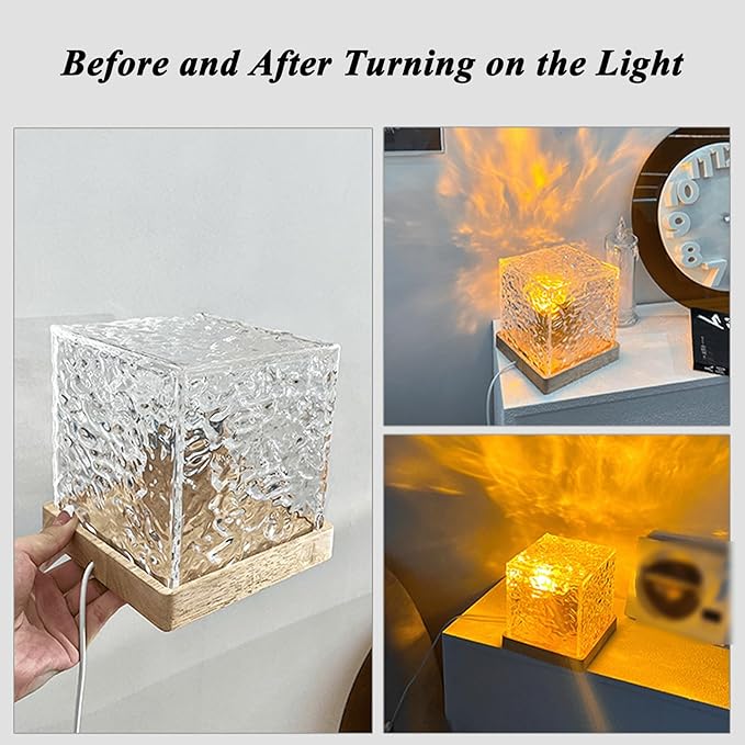 citosisk Aurora Borealis Night Light Projector, Aurora Dreamscape Projector, Magical Northern Lights for Your Room, 3/16 Colors Ambient Dynamic Wave Cube Lamp with Remote (16 Colors Plug-in, Plastic)