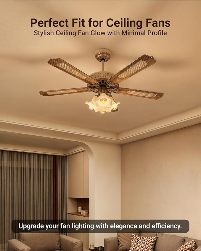 Sunco A15 Light Bulb LED, Edison Style Bulb, Dimmable Vintage Filament Lighting, 800 LM, 7W (60W Equivalent), 3000K Warm White, E26 Medium Base, Wet Rated UL 4 Pack