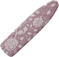 ZCFYGDX Ironing Board Cover,Scorch-Resistant Standard Nose Pocket, Elastic Edges,Iron Decor Covers St&ard Size-L,Nylon Buckle Straps Hook & Loop Fastener Strap,Home Decor Pink Floral Print