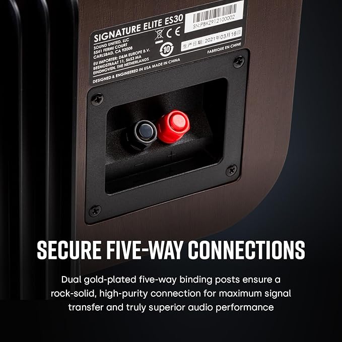 Polk Signature Elite ES30 Center Channel Speaker, Home Theater Speakers, Hi-Res Audio Certified, Dolby Atmos & DTS:X Compatible, 1" Tweeter & Two 5.25" Woofers, Dual Power Port Bass, Stunning Black