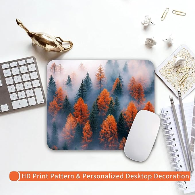 Armanza Square Mouse Pad Forests,Personalized Premium-Textured Custom Mouse Mat Design,Washable Mousepad Lycra Cloth,Non-Slip Rubber Base Computer Mouse Pads for Wireless Mouse