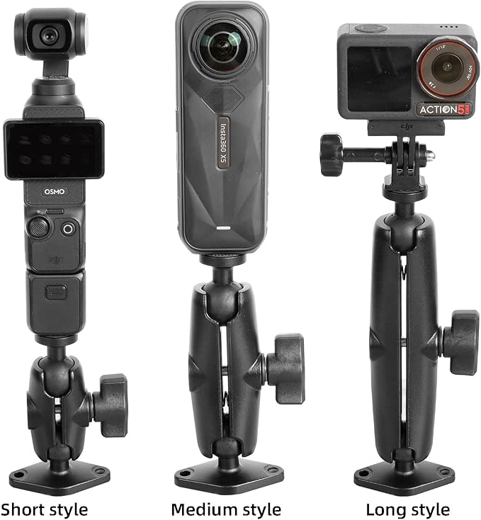 xik Camera Mount Holder: 1" Ball Rhombic Base, 1/4"-20 Thread - Fits Logitech Security Camera，DSLR, CCTV, Action Cam, Projector - Install on Wall, Desk, Car (AMPS), Boat