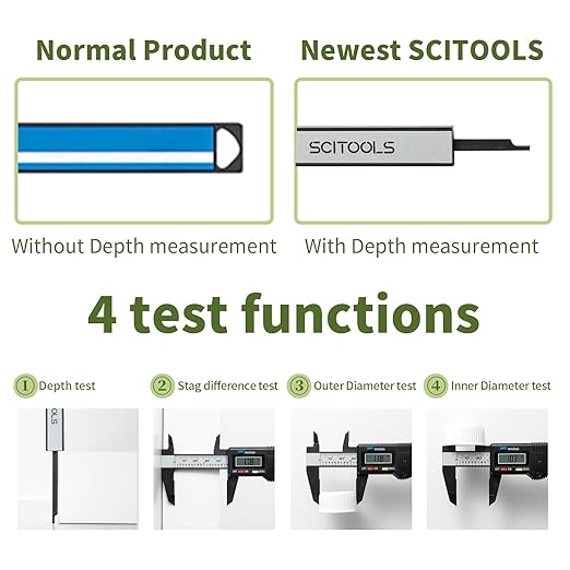 SCITOOLS Small Digital Caliper 0-4" Mini Measuring Tool, Micrometer Caliper with Auto-Off Feature, Interchangeable Between inches and millimeters for Jewelry Measurement and 3D Printing