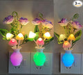 AUSAYE 3Pack Sensor Night Lights Plug into Wall Rose Flower Light, Led Lamp Dream Nightlight Mushroom Night Lights for Kids Adults Room,Bathroom,Kitchen,Hallway