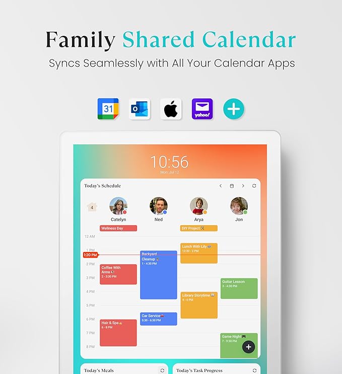 Cozyla Mate Calendar+ 2: 32" 4K Digital Calendar Wall Touch Screen Chore Chart Customizable Dashboard Smart Electronic Display for Family Schedule Meal Plan All App Support Wall Mount Planner for 2026