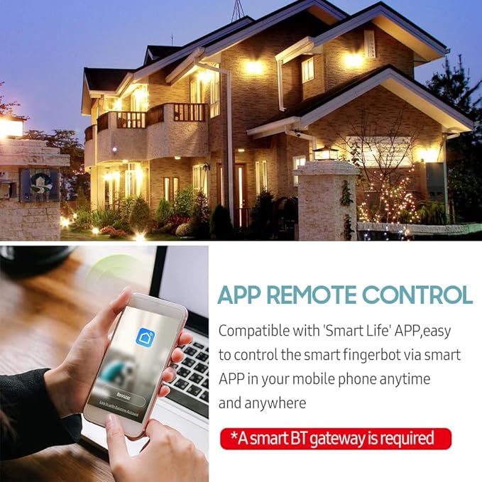Irfora Mini BT Fingerbot Home Automation Controller APP Control Voice Control Schedule Timer Fingerbot Home Appliances Switch Pusher Smart Controller (BT Gateway Required)