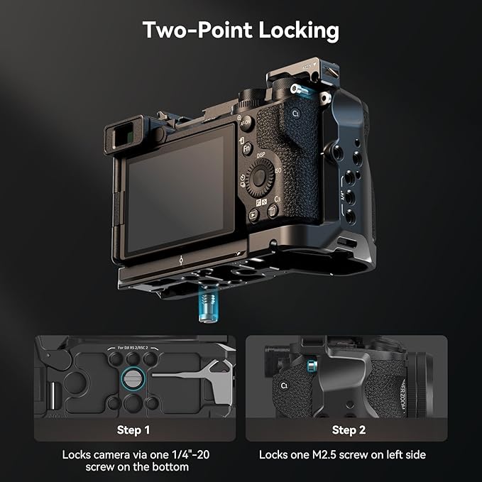 SmallRig Cage Kit for Sony A6700 with a Cable Clamp for HDMI, Built-in Quick Release Plate for Arca-Type, Film Movie Making Camera Video Cage with Shoe Mount, 1/4''-20 & 3/8''-16 Threaded Holes - 4336
