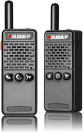ELIDAIP T-M2 Mini Walkie Talkies for Adults,Long Range Two Way Radios 16 Channels,1100mAh,Small Walkie Talkie Rechargeable with Earpiece for Hiking Camping Family Trip Shopping mall (Black 2 Pack)
