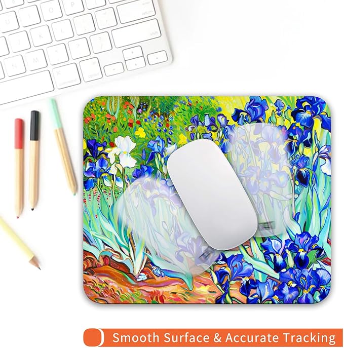 Armanza Square Mouse Pad Lrises,Personalized Premium-Textured Custom Mouse Mat Design,Washable Mousepad Lycra Cloth,Non-Slip Rubber Base Computer Mouse Pads for Wireless Mouse